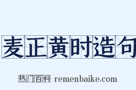 麦正黄时造句是什么意思的图片